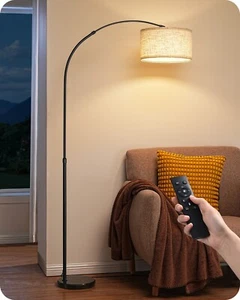 EDISHINE Bogenlampe Wohnzimmer Stehlampe, stufenlos dimmbar & Farbtemperatureins - Bild 1 von 21