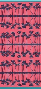 Ägyptische Baumwolle Strandtuch Palmen Strand Design Jacquard Velours 70cm x 160cm Multi - Bild 1 von 2