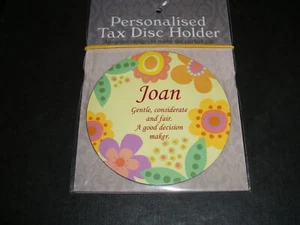 TAX DISC HOLDER.. (MAGNETIC )...( JOAN .)...( NEW ) - Picture 1 of 1