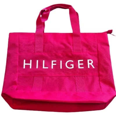 Tommy Hilfiger Weekender Summer Swim Duffle Bag Tote Pink White New Fast Ship - Image 1 of 4