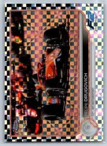 2022 Topps Chrome F1 Checker Flag Felipe Drugovich - Bild 1 von 2