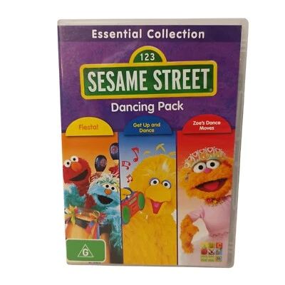 Sesame Street Dancing Pack DVD Fiesta Get Up Dance Zoe's Moves Children R4 VGC - image 1 of 4