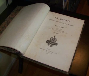 La Russie 1862 Piotre Artamof Old Russia History Art Illus huge vtg book French - Picture 1 of 12