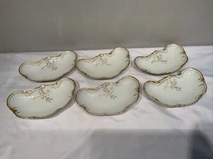Juego de platos de huesos Theodore Haviland Limoges Francia de 6 hp oro antiguo aprox. 1903 - Imagen 1 de 11