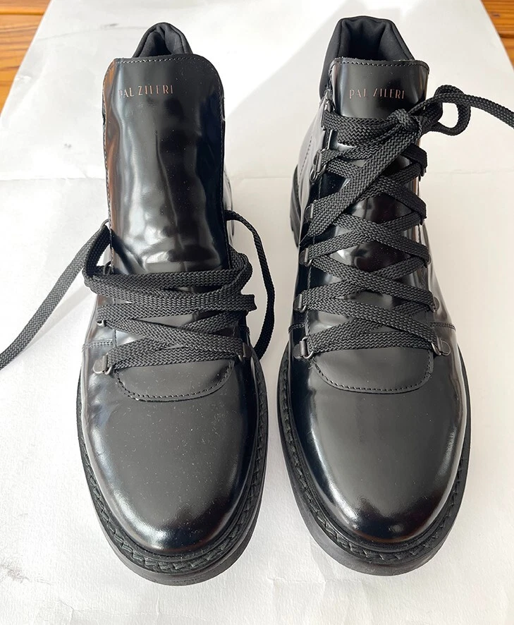 Boots Pal Zileri Scarpe Stivali Anfibi   42 - 8 - Pelle nera - Black Leather Foto 1 de 4