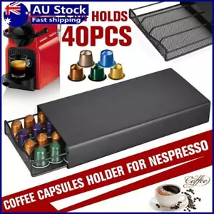 40 Coffee Capsules Pod Holder Drawer Rack Storage Organizer Stand for Nespresso - Picture 1 of 12