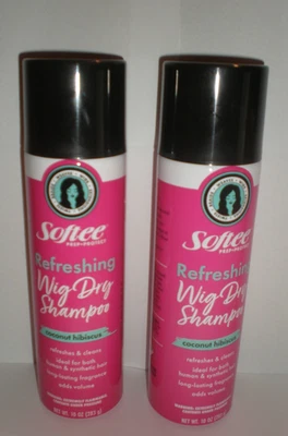 (2) PELUCA SUAVE REFRESCANTE HUMANA Y SINTÉTICA CHAMPÚ SECO SPRAY COCO HIBISCO Foto 1 de 2