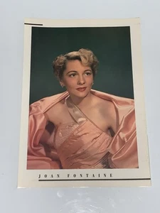 Vintage Joan Fontaine Color Portrait & Bio page 1986 - Picture 1 of 4