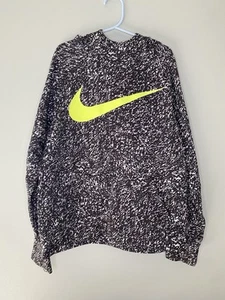 Dri-fit Nike youth Medium Pullover Neon Swoosh hoodie - Picture 1 of 5