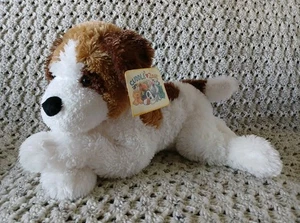 Peluche Cuddle Zone 2006 San Bernardo cucciolo cane marrone bianco etichetta 18" - Foto 1 di 8