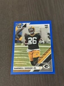 Panini Donruss Optic Rookies Blue Prizm 2019 /150 Darnell Savage Jr Rookie RC - Foto 1 di 3