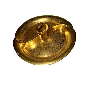 Thun Bavaria Pickard Rose And Daisy Gold Plated Porcelain Candy Dish With Handle - Picture 1 of 4