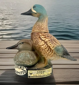 DECANTER VINTAGE DUCKS UNLIMITED JIM BEAM ottime condizioni - Foto 1 di 8