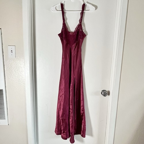 UNDERCOVER Victoria’s Secret Vintage anni 90 Y2K Pizzo Maxi Camicia da Notte Abito Slip Taglia P XS