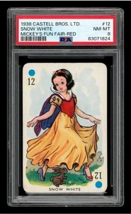 1939 Castell Bros. Ltd. Mickey's Fun Fair Set-Break # 12 Snow White - Red PSA 8 - Bild 1 von 2
