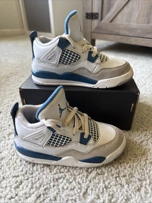 Nike Air Jordan Retro 4 Azul Militar 2024 TD Niño Pequeño Talla 10C Foto 1 de 4
