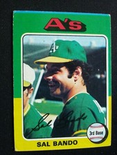 1975 Topps Baseball Card # 380 Sal Bando - Oakland A's