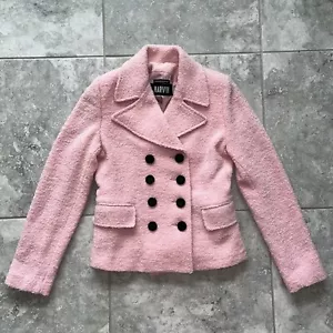 Giacca blazer Marvin Richards misto lana tweed rosa pavone doppiopetto S - Foto 1 di 17