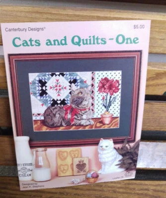 Canterbury Designs Cross Stitch Leaflet #28 Xstitch Pattern Cats and Quilts One - Image 1 of 4
