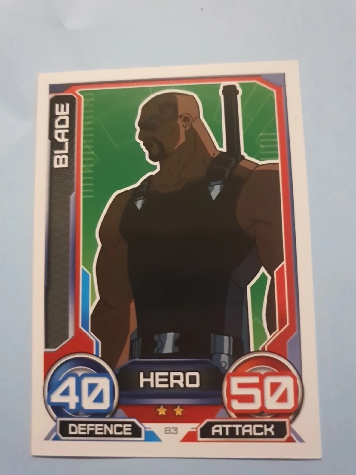 Topps Hero Attax Marvel Trading Cards 2010 #83 BLADE Hero Card - RARE  - Image 1 of 2