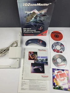 Vintage Wireless 3D Zone Master UPD Joystick Mouse Remote + 2 SEGA GAMES Bundle - Picture 1 of 9