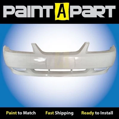 Fits:1999 2000 2001 Ford Mustang (Base) Front Bumper Painted Z1 Oxford White - Изображение 1 из 4