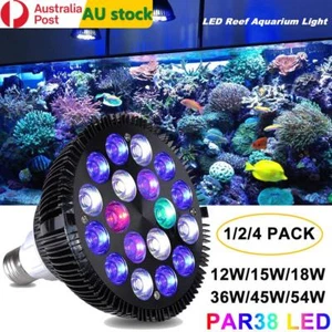 LED Aquarium Lighting Bulb Full Spectrum Aquarium Light Bulb PAR38 SPOT 12-54W - Picture 1 of 28