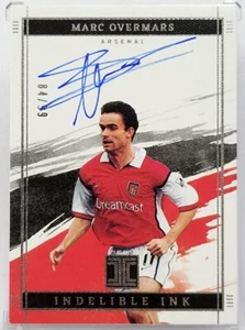 2021-22 Impecable Fútbol Tinta Indeleble Marc Overmars En Tarjeta Auto/Arsenal 99 - Imagen 1 de 2