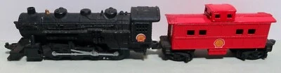 Fletcher-Barnhart & White Shell Locomotive & Caboose - Image 1 of 4