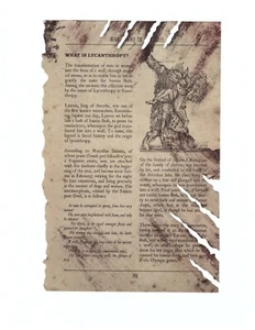Wizarding Trunk Defense Against the Dark Arts Forces Lycanthropy Page replica - Picture 1 of 3