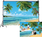 10X8Ft Tropical Beach Backdrop Ocean Hawaiian Luau Party Summer Sea Sailor Beach