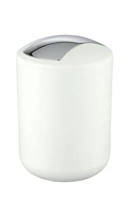Abfalleimer Bad Mini Abfalleimer Bad 2L 14x21x14 cm weiß - Bild 1 von 4