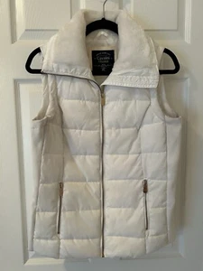 Women’s Cavalini White Puffer Vest From The Petite Collection Size Petite Large - Picture 1 of 6