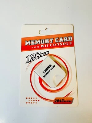 Tarjeta de memoria 2043 bloques 128 MB para almacenamiento Nintendo Gamecube y Wii, ¡alta calidad! Foto 1 de 4