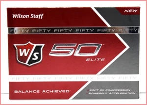 1 Dozen - Wilson Staff 50 / FIFTY ELITE Golf Balls - 12 Balls - White 🌟NEW🌟 - Picture 1 of 4