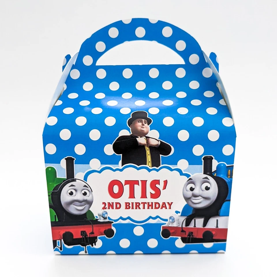Cajas de fiesta personalizadas para niños Thomas the Tank Engine Favor  Foto 1 de 2