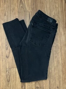American Eagle Jegging Jeans Stretch Black Womens 6 Regular - Picture 1 of 7