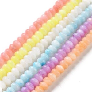 5Strands Freshwater Shell Beads Rondelle Mixed Color 5x3mm 110pcs/strand - Picture 1 of 2