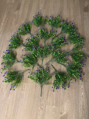 Gran Lote De Flores Artificiales Falsas Imitación Lila Púrpura Flor Caliente Nuevo Foto 1 de 2