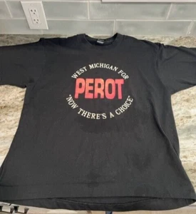 West Michigan For Perot Women's T-Shirt Size Large SIGNED Vintage - Picture 1 of 5