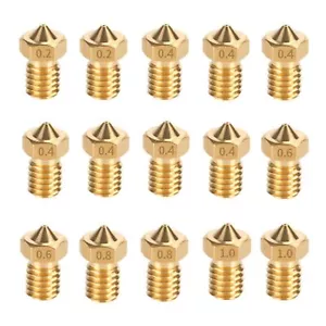 15PCS Brass Nozzles Kit for Anycubic Kobra, 3D Printer 7PCS 0.4mm Nozzles and... - Picture 1 of 9