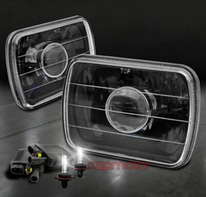 7X6 CRISTAL PROYECTOR FAROS LÁMPARA TODO NEGRO H6014 H6052 H6054 CON 6K XENÓN HID - Imagen 1 de 3