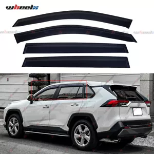 Fits Toyota Rav4 2019-2023 2024 4PCS Window Visors Vent Rain Sun Guard Tape-On - Picture 1 of 7
