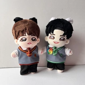 "Juego de 2 muñecas de peluche Kpop Idol BTS NCT Stray Kids TXT EXO 7""" - Imagen 1 de 4
