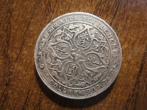 1909 STRAITS SETTLEMENTS ONE DOLLAR - Bild 1 von 6