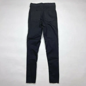 Free People Jeggings Jeanshose Taschen Baumwollmischung vorne flach schwarz Damen 25 - Bild 1 von 9