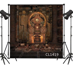 Retro Steampunk Room 10x10ft Vinyl Studio Backdrop Background Photography Props - Picture 1 of 10