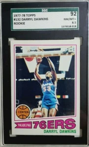 1977-78 Topps #132 Darryl Dawkins Rookie Card RSGC 8.5 NM-MT+ Sharp! 76ers HOF - Picture 1 of 2