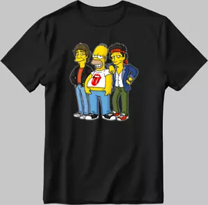Personajes de Los Simpson manga corta blanco-negro para hombre/mujer L325 - Imagen 1 de 5