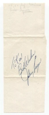 Hoja de béisbol autografiada por Johnny Logan firma 1957 Braves Foto 1 de 2